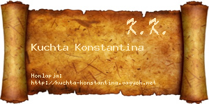 Kuchta Konstantina névjegykártya